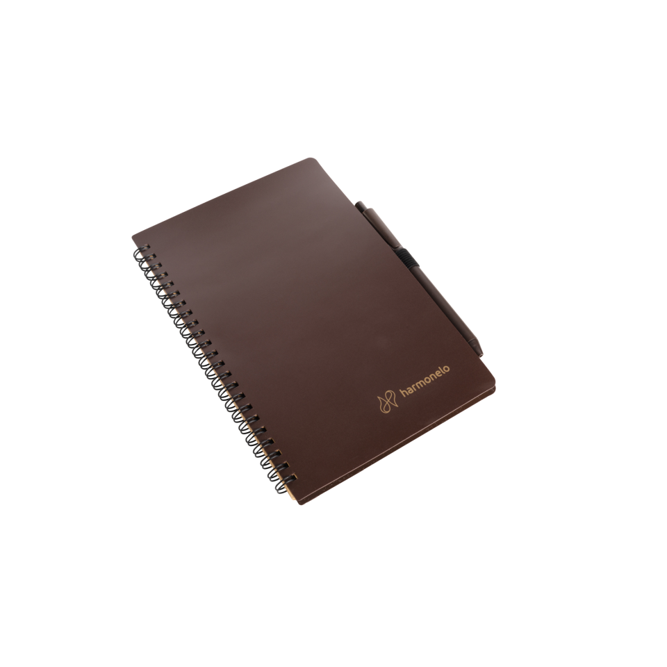 Zápisník z kávové sedliny s propiskou